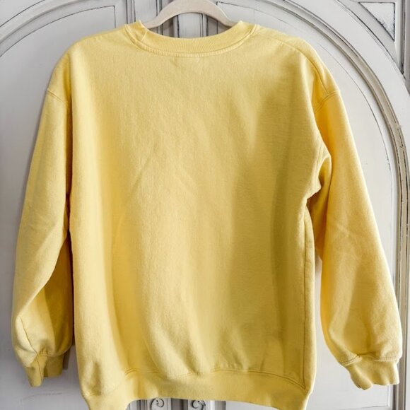 Disney Winnie The Pooh Crew Neck Sweatshirt Yellow Size S Women's - Picture 2 of 5